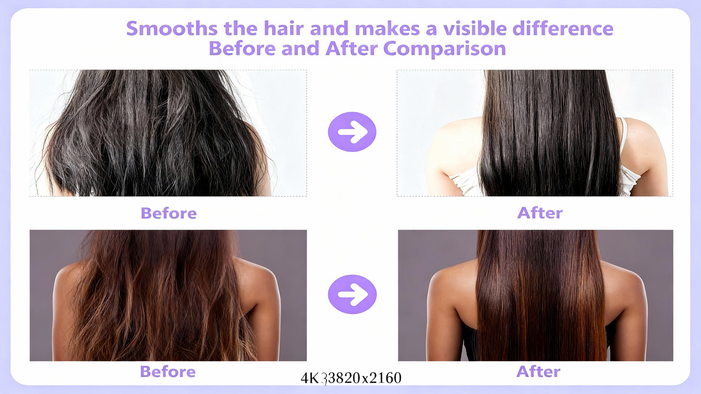 2-Minute Salon-Smooth Hair – Portable Cordless Straightener Comb