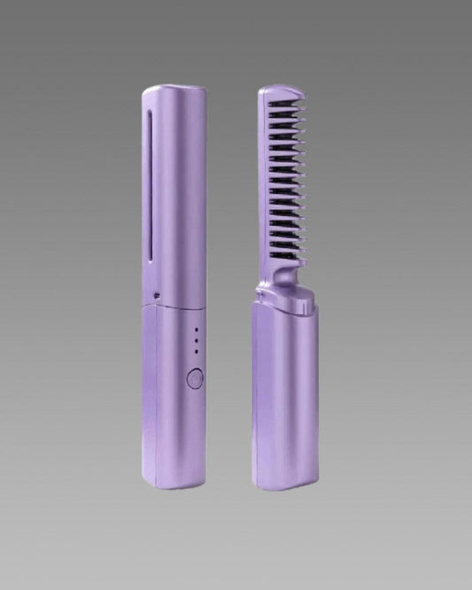 Portable Cordless Hair Straightener Comb – 2-Minute Instant Smooth Hair